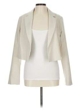Rachel Zoe Cropped Open-Front Blazer in Cream